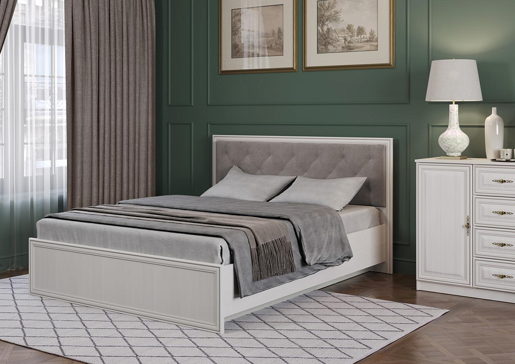 Спальный гарнитур Габриэлла Вудлайн кремовый/сандал белый/аруша венге патина