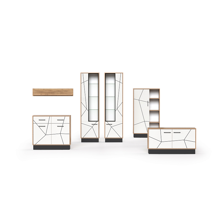 Стенка Гамма таксония/черный/ПВХ белый